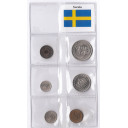 Svezia set composto da 5 - 10 - 25 - 50 Ore 1 Krona - 5 Krone 